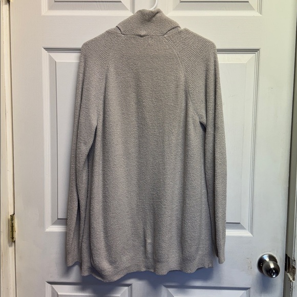 BAREFOOT DREAMS Cozy Chic Lite Cardigan Beige Soft Knit Pockets - Picture 3 of 9